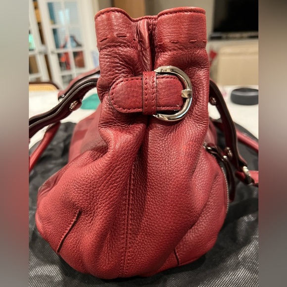 B Makowsky glove leather double handle handbag - Picture 6 of 15